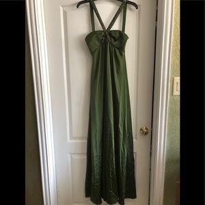 BCBG Satin Criss Cross with Low Back Dress